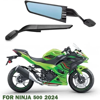 For KAWASAKI NINJA 500 NINJA500 SE 2024 Pair Rearview wing Mirrors Adjustable - Image 1 of 4