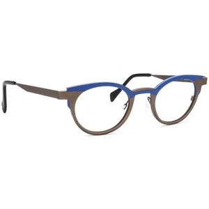 Anne Et Valentin Eyeglasses Geode A104 Titanium Blue Brown France 46[]23 135 - Picture 1 of 6