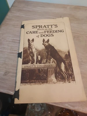 Folleto Spratt's vintage de 1920 para pasteles para perros consejos sobre el cuidado y la alimentación de perros Foto 1 de 4
