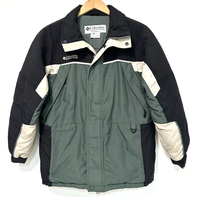 Boys 14/16 Vtg 90s Columbia Sportswear Co. Black Green Ski Winter Insulated Coat - Image 1 of 4