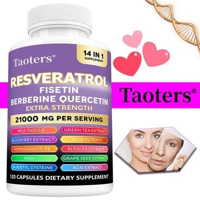 Cápsulas de resveratrol - Blanqueamiento de la piel - Cerebro sano - Circulación sanguínea Foto 1 de 4