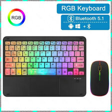 Backlight RGB Rechargeable Portable Wireless keyboard mouse suit ultrathin mute