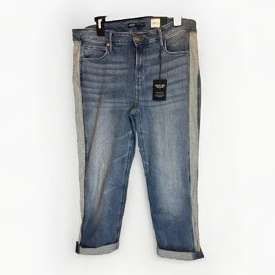 Vera Wang Simply Vera女式弹力宽松直筒牛仔裤/牛仔|尺寸:12 — 第 1/4 张图片