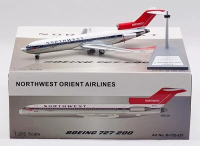 B-MODELS NORTHWEST ORIENT AIRLINES BOEING B727-251 1:200 B-722-251 IN STOCK - Image 1 of 3