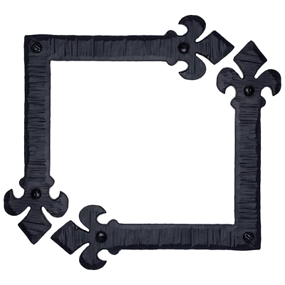 BORDERLAND RUSTIC HARDWARE 2 Pack 6" Decorative L Corner Bracket, Rustic Right Angle Bracket Iron Brace