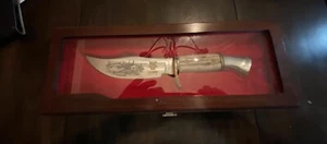 VERY RARE BOWIE KNIFE WESTMARK 701 STAG CASE COLEMAN WESTERN NEW NEVER USED 1984 - Picture 1 of 6