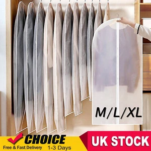 1-20Pack Large Hanging Suit Bags Dress Coat Jacket Clothes Cover Dust Protector - Picture 1 of 16