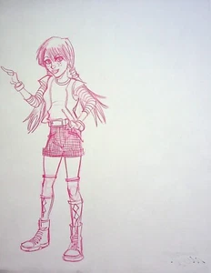 KARL ALTSTAETTER Signed Hand Drawn Comic Book Character Layout Art 8.5 x 11 - Picture 1 of 2