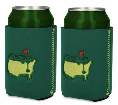 2023 Masters Tournament Green Can Coolers Set of 2 Augusta National Golf Koozie Cover