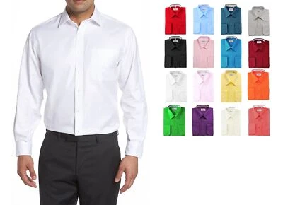 CAMISA DE VESTIR BERLIONI HOMBRE PREMIUM CLÁSICA FRANCESA CONVERTIBLE PUÑO MANGA LARGA Foto 1 de 2