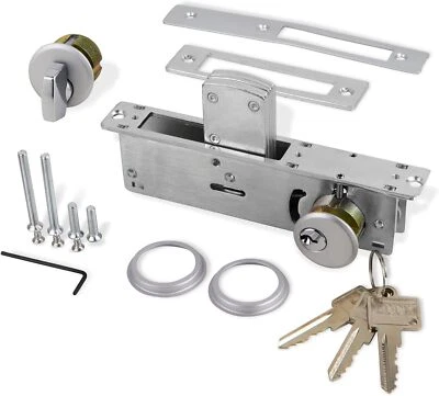 KENVC Storefront Door Mortise Lock Bolt Deadbolt w/ 2 Cylinders Adams Rite Cam SC1-TT