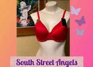 WACOAL 855303 ~ BARBADOS CHERRY RED ~ BACK APPEAL UNDERWIRE BRA ~ SIZE 34D - Picture 1 of 9