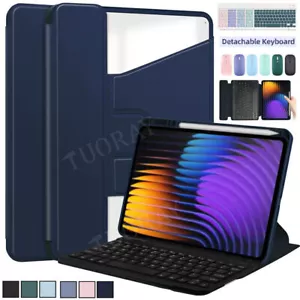Smart Leather Cover For Xiaomi Pad 7 11.2'' 2024 Bluetooth Keyboard Case Mouse - Picture 1 of 85