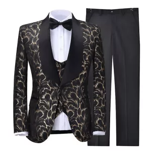 Men's New Business Suit Formal Dress Slim Fit Coat Pants Wedding Dress Suits  - Picture 1 of 9