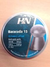 H&N Baracuda 15 .22 Accurate Air Rifle Air Gun Pellets Full Tin