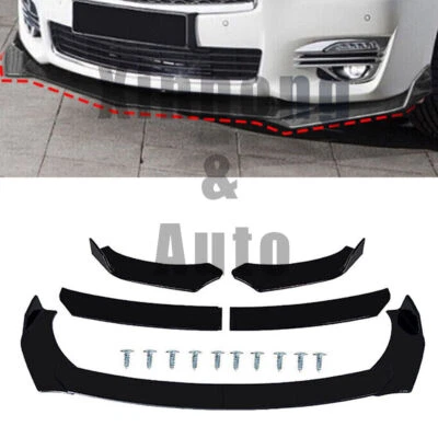 For 03-08 Mazda 6 Sedan Front Bumper Lip Spoiler Body Kit Glossy Black Foto 1 de 4