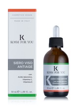 Kosmforyou Siero Viso Acido Ialuronico, Vitamina C, E Antietà Biologico - 50 ml