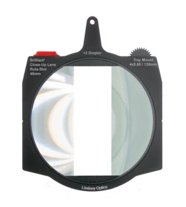 Nueva óptica Lindsey 4x5.65" +2 Diopter Rota-Slot 45mm w / bandeja giratoria engranada - Imagen 1 de 6