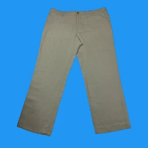 Kenneth Cole Reaction Mens Size 38x30 Straight Casual Drawing Linen Beige Pants - Picture 1 of 21