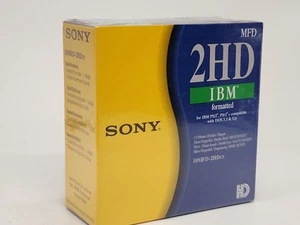 Vintage SONY 2HD IBM Formatted 1.44MB Pack Of 10 Floppy Disks - 10MFD - Afbeelding 1 van 4