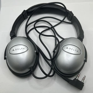 Delta Airlines Kopfhörer mit Kopfbügel Stil mit rechter & linker Dual 3,5 mm Audio-Buchse - Bild 1 von 8