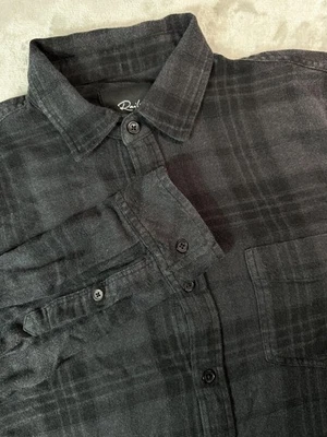Rails Shirt Mens Medium Black Gray Plaid Button Up Long Sleeve Flannel Casual - Image 1 of 4