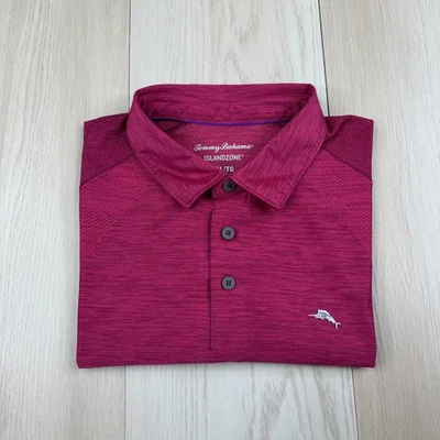 Camisa polo de golf Tommy Bahama Palm Coast Pro IslandZone rosa jaspeado talla XL Foto 1 de 4