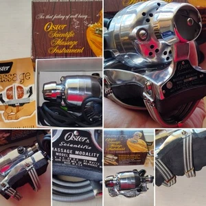 VTG 50s-60s OSTER Model 1-01 Scientific Massager Vibrator w/ Box WORKS GREAT!  - Picture 1 of 22
