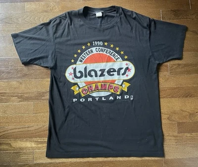 Camiseta vintage Portland Trail Blazers para hombre grande 1990 Champs  Foto 1 de 4
