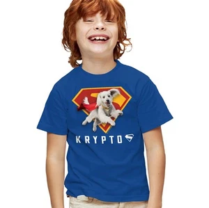 Superman 2025 Krypto Shield Kids T Shirt for Youth, Royal, 3-13 Years - Picture 1 of 6