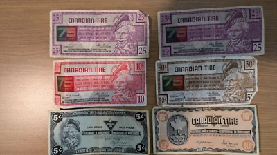Canadian Tire Money, Olympic + 75th anniversary - Image 1 of 2