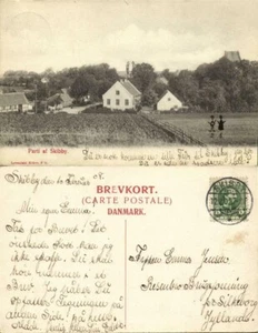 Postal de Dinamarca, SKIBBY, vista parcial (1907) - Imagen 1 de 3