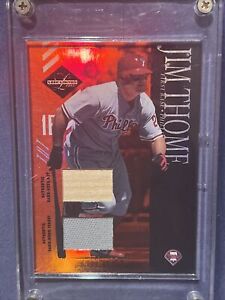 JIM THOME 2003 Leaf Limited TNT /25 AWAY GAME USED BAT JERSEY