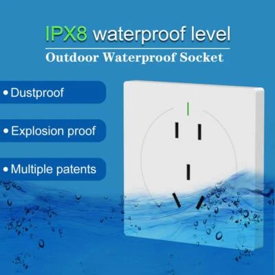 Power Adapter Power plug Socket Antileakage Level Dustproof 10A IPX8 waterproof - Image 1 of 4