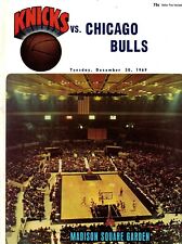 1969-70 New York Knicks (NBA Champs!) Program vs. Chicago Bulls EX+