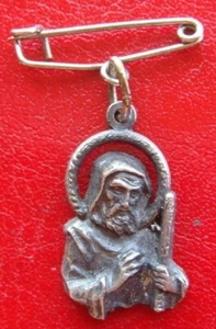 BROCHE ANTIGUO ITALIA SAN FRANCIS DE ASÍS SANTA PROTECCIÓN INSIGNIA - Imagen 1 de 12