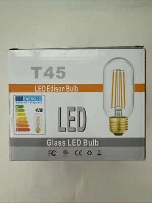 Leools LED Glass Edison Bulb T10/T30 6PK Frosted 4W E26 AC110-AC130 NEW OPEN BOX - Image 1 of 4