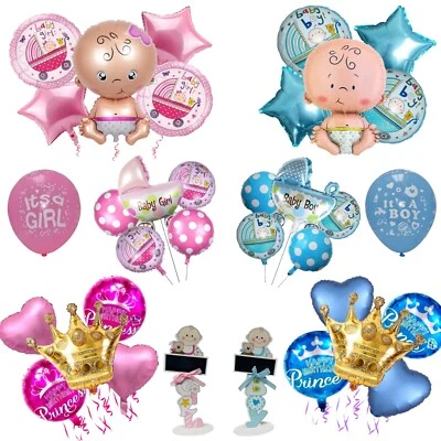 Decoração de festa balão carta foil chá de bebê 16" Oh Baby It's a Boy/Girl Reino Unido - Imagem 1 de 3