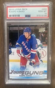 2019 Upper Deck Young Guns #499 Kaapo Kakko PSA 10 GEM MINT - Picture 1 of 2