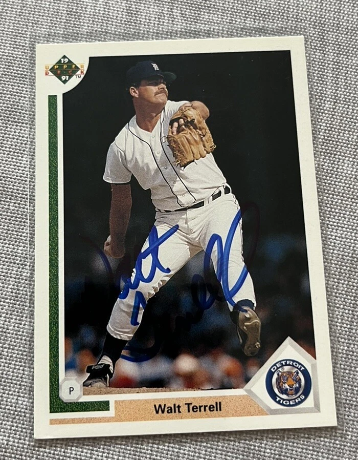 1991 Upper Deck Walt Terrell #320 Auto Autograph Signed Detroit Tigers - Image 1 of 2