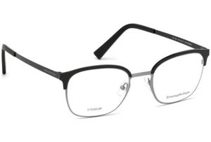Ermenegildo Zegna EZ 5038 EZ5038 002 Black Silver Titanium Eyeglasses 50-21-145  - Picture 1 of 7
