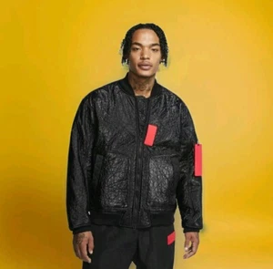 The Jordan 23 Engineered MA-1 Bomber Jacket Men Size Medium Black CD5712-010 NEW - Picture 1 of 12