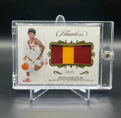 2019-20 Panini Flawless Collegiate Kevin Porter Jr Rookie Patches USC /25 #17 - Image 1 of 2