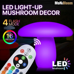 21"LED Light Up Night Light Mushroom Shape Lamp Color Change Lighting Home Décor - Picture 1 of 10