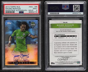 2013 Topps MLS Maestro Auto Gold /25 Mauro Rosales #MA-MR PSA 9 MINT Auto