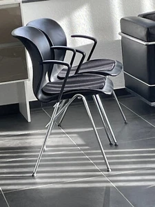 Fritz Hansen Chair Designerstuhl, schwarzes Leder, Made in Dänemark 1992 - Bild 1 von 5