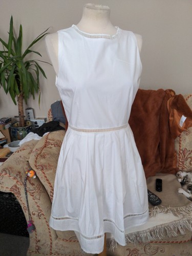 OFF WHITE Grazioso abito bianco AX Off taglia 12