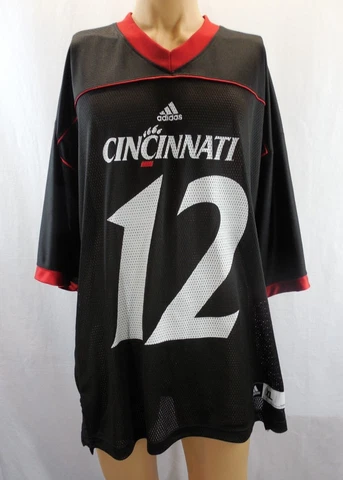 Cincinnati Bearcats Adidas Football Jersey Men's XL Black UC Adult #12 Cover