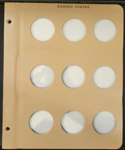Blank Dansco Gaming Tokens Page - 9 Slots - 38mm - Free Shipping! - Picture 1 of 2
