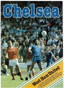 CHELSEA v WEST HAM UNITED 6th SEPTEMBER 1980. (WEST HAM UNITED CHAMPIONS). - Picture 1 of 2